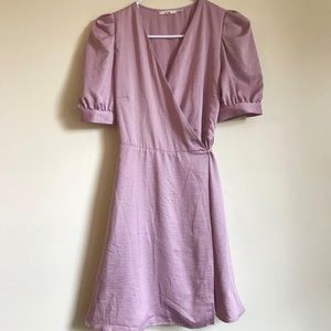 Mi ami silk pink wrap dress size small